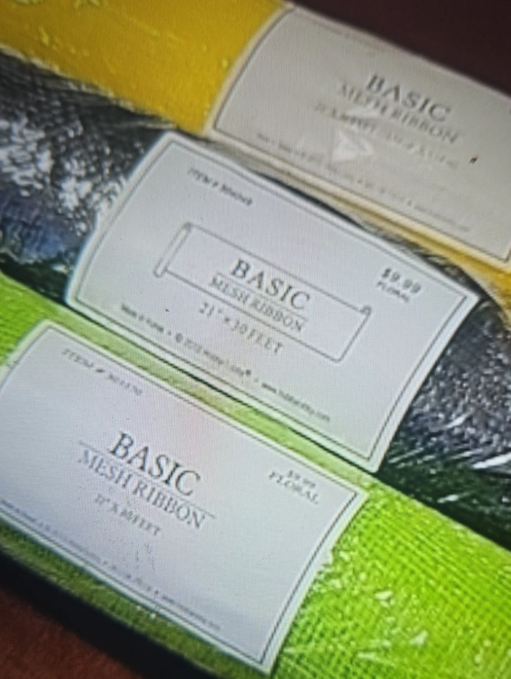 3 Rolls Mesh Ribbon